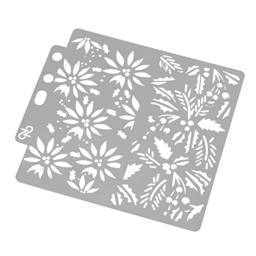 OKUMEYR Plantilla Stencil S36 para Pintar Diseño Flexible y Resistente al Desgaste, Material Pet Plata, Adecuado para Manualidades y Planificación Creativa
