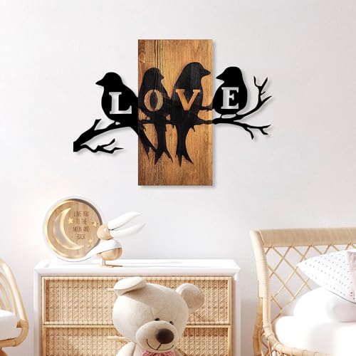 Habiller un grand mur blanc avec l'accessoire mural bois Wallity 75cm - 2