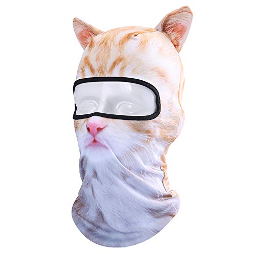 Image of Cat Balaclava,Dog Balaclava,Halloween Hat,Cute Full Face Hood Mask Animal Ski Mask for Hiking Riding Sports Outdoor