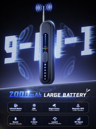 9-in-1 AI Hidden Camera Detector,RF Detector,GPS Detector,Anti Spy Detector - image 2