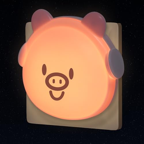 Annmore Veilleuse Bebeb Prise Lampe de Nuit Enfant Veilleuse Cochon Cadeau Fille 2 ans