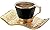 DEMMEX 18 Pieces Stunning Espresso Turkish Coffee Cups with Metal Holders and Saucers Set for 6, 2.6 Ounces