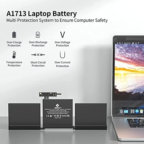 A1708 A2159 Battery, E Egoway A2289 A2338 Replacement Battery for A1713 A2171, Compatible with MacBook Pro 13 Inch (Late 2016, Mid 2017, Mid 2019, 2020), EMC 3301 3164