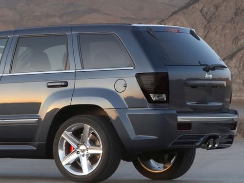 Rvinyl Tail Light Tint Covers Compatible with Jeep Grand Cherokee 2005-2010 - Matte Smoke