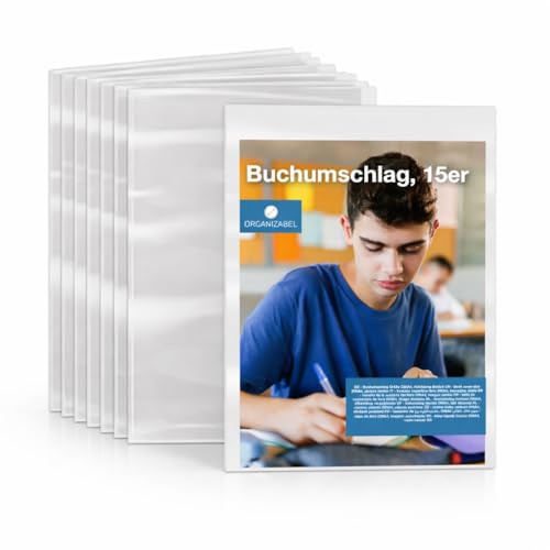 15x Buchumschlag DIN A4 transparent - Buchhülle & Umschlag...