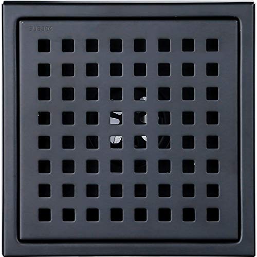 SEABEFORE 051 052 Square Floor Drain, Black