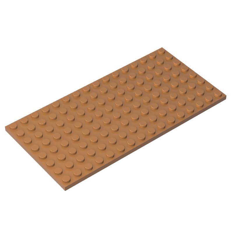 92438 Foundation Plate Plate 8x16 5Pieces GDS-529 Compatible with Lego Building Blocks Color:Medium Nougat — image 1