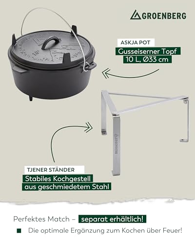 Groenberg Camping Grill Katla L Faltgrill Holz Kohle Faltbar Outdoor Edelstahl
