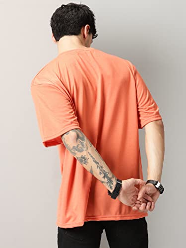 Image of RodZen Oversized Baggy Fit Half Sleeves Round Neck Solid Cotton Blend Combo T-Shirt for Men (Pack of 3)