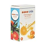 USIA - Zumo de Naranja Natural 2000ml - Envase Bag in Box con Grifo Dosificador - 100% zumo de naranja natural pasteurizado - Rico en vitamina C y Antioxidantes - Zumo Formato Especial Familias