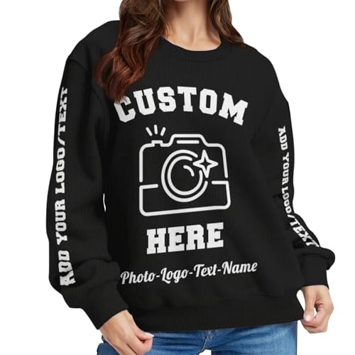 Custom Sweaters Design Your Own Photo Logo Text Personalized Crewneck Sweaters Unisex Pullover Customized Sweater Gifts4