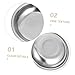 SEWACC 2pcs Stainless Steel Weighing Dishes for Jewelry Accurate Measurement Trays for Kitchen Laboratory and Jewelry Industry Versatile Digital Scale Weighing Pan