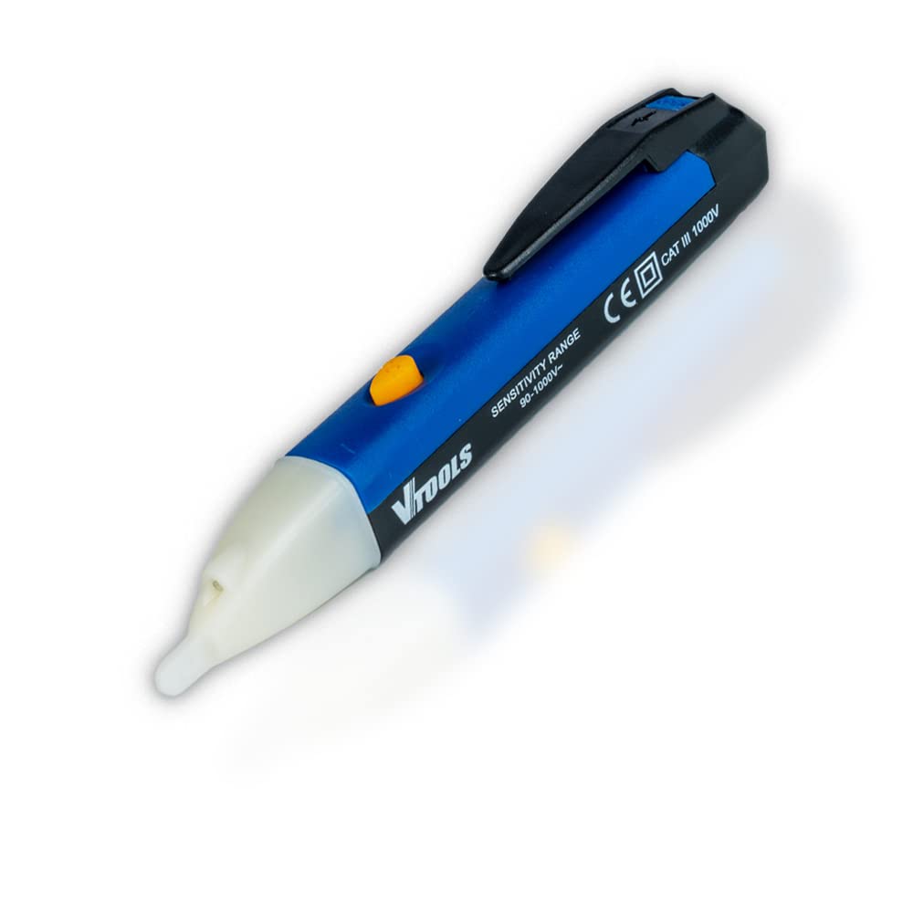 VTOOLS Intelligent Non-Contact Voltage Tester With Led Light(Batteries Not Included), Ac 90V-1000V, Blue, VT2124