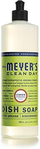 Mrs. Meyer's Liquid Dish Soap, Biodegradable Formula, Lemon Verbena, 16 fl. oz