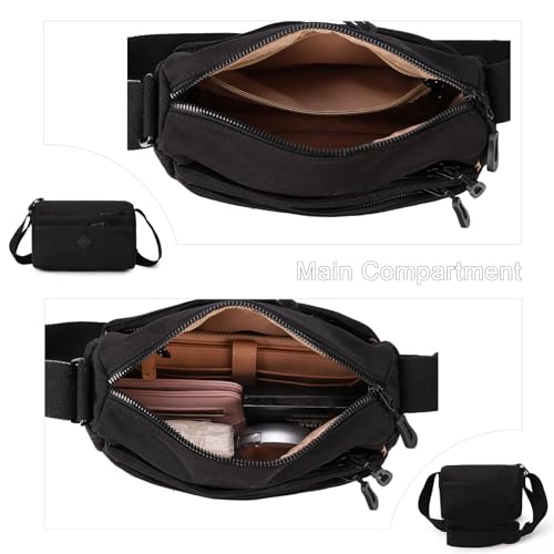 Gladdon Small Crossbody Bags for Women Shoulder Purses Nylon Cross Body Bag3