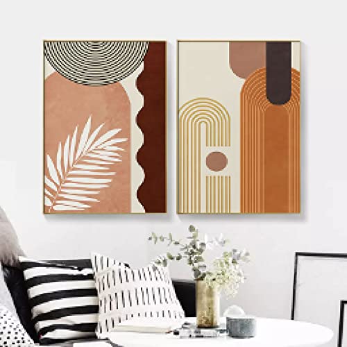 Poster nordique salon triptyque mural abstrait et moderne - 4