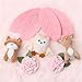 The Peanutshell Crib Mobile for Girls - Pink and White Musical Baby Crib Mobile with 12 Lullabies, Forest Baby Little Forest Nursery Decor