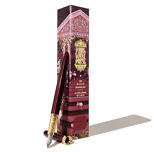 Image of Ferris Wheel Press | Bijou Fountain Pen | Ambrosia Indulgence | Double Gold Plated, Sapphire Lacquer Finish | Two-Tone Steel Nib | Fine Nib
