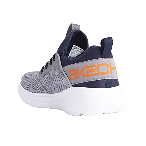 Tênis Go Run Vast - Valor, Skechers, Masculino, Cinza / Azul Escuro, 40