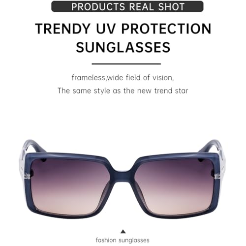 Lunettes de luxe légères à la mode pour dames au design rectangulaire raffiné - 6