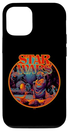Coque iPhone 12 / 12 Pro Star Wars Yoda design portrait rouge