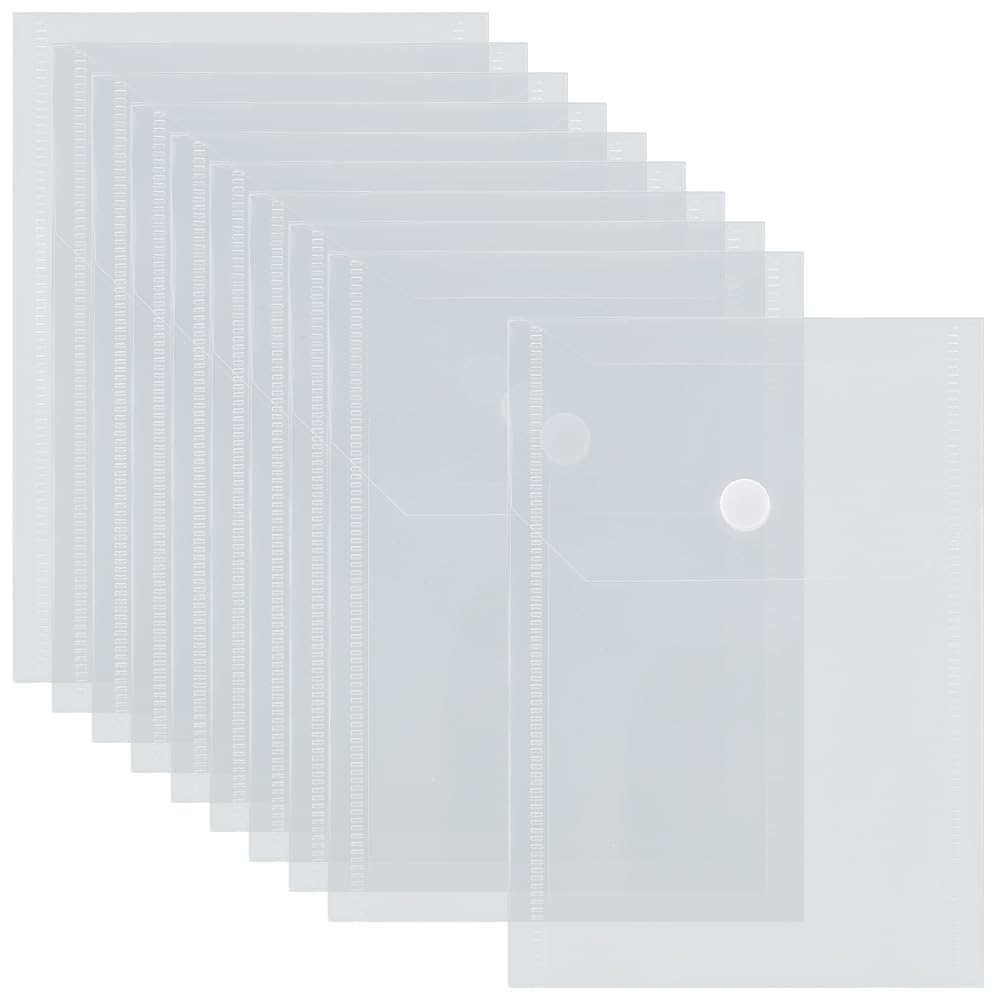 10 sobre de Plástico Vertical con Cierre A Presión, Reutilizable, para Guardar Sellos, Pequeño, Impermeable, Transparente, Organizador de Pegatinas, Recibos, Carpetas para Guardar Fotos, 4x6