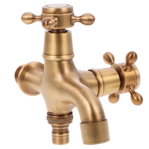 CTIRCHIU 欧式アンティーク真鍮製浴槽用蛇口 壁掛けシャワー付き多機能キッチン バスルーム用水栓 複用途対応耐久性銅製デザイン