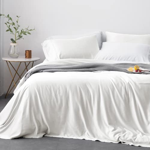 Oasis Fine Linens Island Collection | Soft & Hypoallergenic | Cooling & Moisture Wicking for Hot Sleepers (Queen/White Sand)