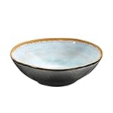 limoges geschirr mit goldrand Durchmesser: 19,5 cm Médard de Noblat AI60CCB0001GM Shadow Aqua Gourmet Suppenteller, Steinzeug