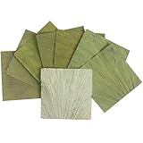 100Pcs Dried Lotus Leaves for Cooking, Sushi Plate Party Decoration & Food Wrapping, 8 in Natural Lotus Leaf Wrappers, Square Cutting Leaves for Making Chinese Dim Sum, Lo Mai GAI, Green Whole Sheet