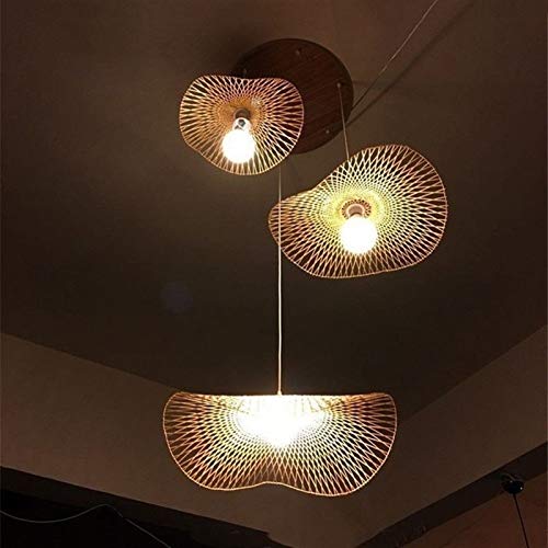 Chandelle de bambou tropicale, création rustique d'exception pour intérieur - 7