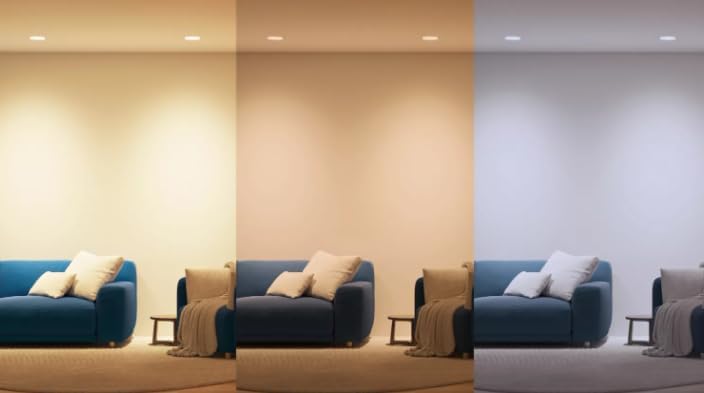 Person controlling smart lights with a smartphone app