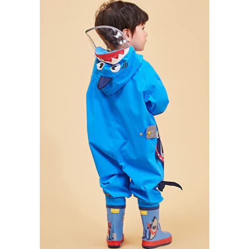 Image of Kids Poncho Raincoats Waterproof Rain Jacket Hooded Toddler Boys Girls Suit Reusable Rainwear All in One Easy to Dry