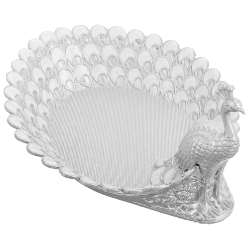 Cabilock Servir Des Desserts Et Des Collations Sur Une Délicate Assiette En Métal Plateau De Rangement Décoratif Pour Plateaux De Fruits Plateau Multifonctionnel Pour Anniversaire