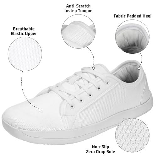 ZVC Barefoot Shoes Men Wide Toe Box Shoes Knitted Zero Drop Sole Sneakers for Mens Minimalist Footwear3