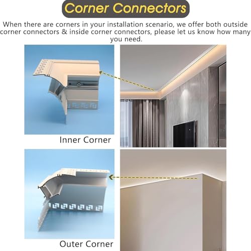 Cubierta de luz LED para pasillos y escaleras con difusor integrado de 2 metros 6