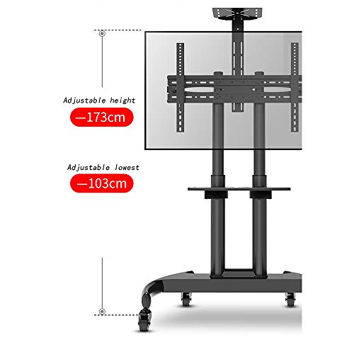 Soporte universal para TV móvil para piso, ajustable hasta 70 pulgadas miniatura 7