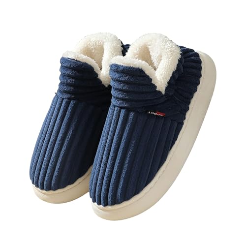 Fuzzy Slippers Women Men Fluffy Cloud Slippers Pillow Warm Fuzzy House Slipper, Thick Sole Anti-Skid Cozy Plush Booties Indoor Outdoor Shoes Comfy Fleece Lined House Shoes