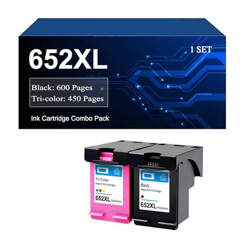 652 XL 652XL Paquete Combinado De Cartuchos De Tinta Compatibles para HP DeskJet 1115 1118 2135 2136 2138 2675 2676 3635 3636 3638 3778 3785 3835 3838 4535 5076 5078(1 Set)