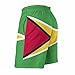 TAIZIYEAH Guyana Flag Men's Swim Trunks Soft Washed Drawstring Walk Short Fashion Beach Shorts XL