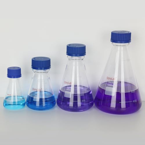 Fiole Erlenmeyer en verre borosilicaté supérieur stonylab 1000 ml graduée