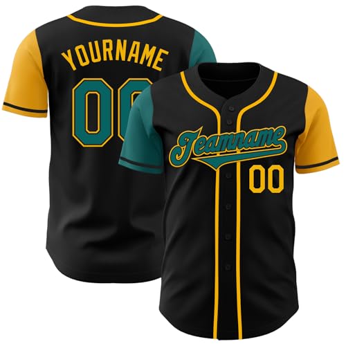 Fanscustom Custom Two Tone Stitched Baseball Jerseys Personalized Button Up Short Sleeve Baseball Uniform Shirts Unisex miniatura 1