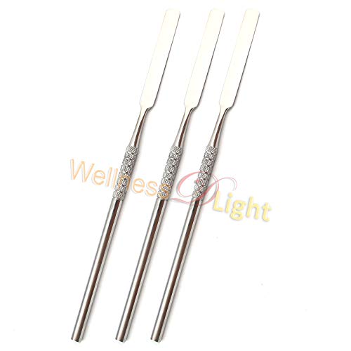 Wdl 3 Pcs Dental Cement Lab Mixing 17cm Spatulas Wax Modeling Stainless Steel