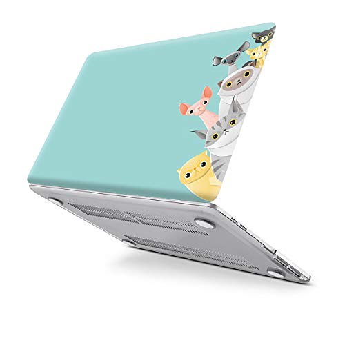 MacBook Pro 13 inch Case 2020-2016 Release A2159/A1989/A1706/A1708 PapyHall Cute Animals Series MacBook Protective Plastic Shell for New MacBook Pro 13 inch with/Without Touch Bar, Cat Group