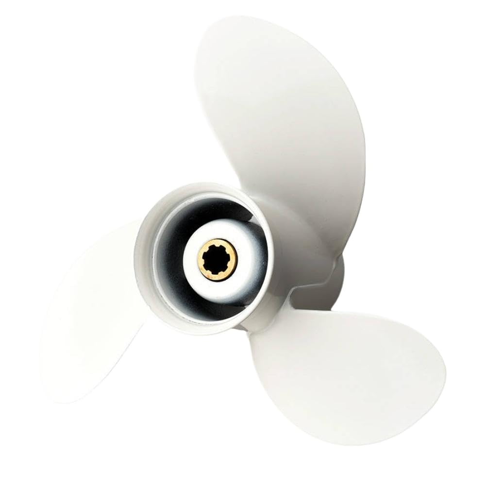 Elica fuoribordo in Alluminio da 8-1/2 x 8-1/2 Pollici con mozzo a 3-7 scanalature per Motori marini da 6-8 HP
