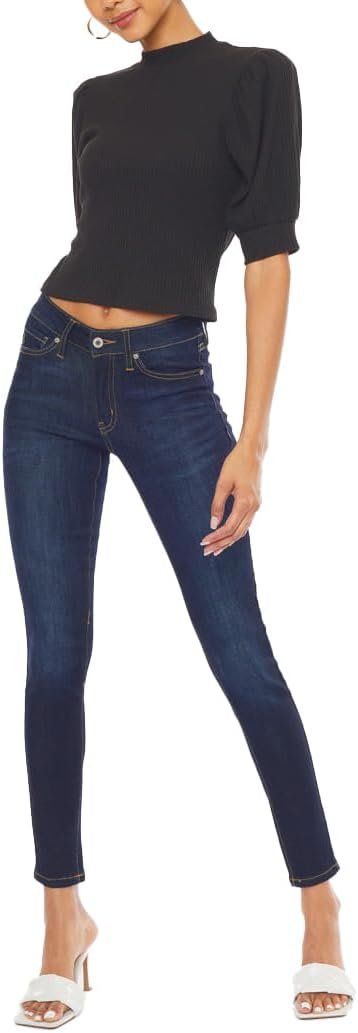 SALT TREE Kan Can Women's Mid Rise Super Skinny Jeans - Basic - KC7092