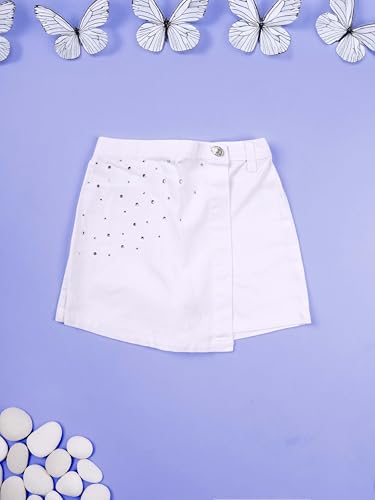 Image of KiddoPanti Girls Denim Over Lap Shorts