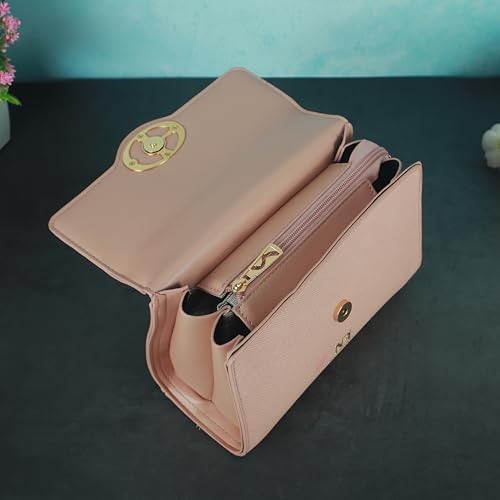 Image of NFI essentials Satchel Bags Ladies Purse Handbag Premium Women Shoulder Travel Bag for Work Gifts for Wife /Mother /Sister Stylish Office College Party Bag