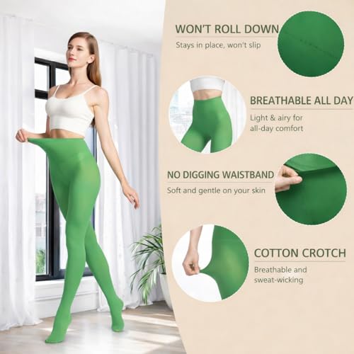 Image of Women's 80 Den Soft Semi Opaque Tights, Women's Pantyhose High Twist Yarn Tights