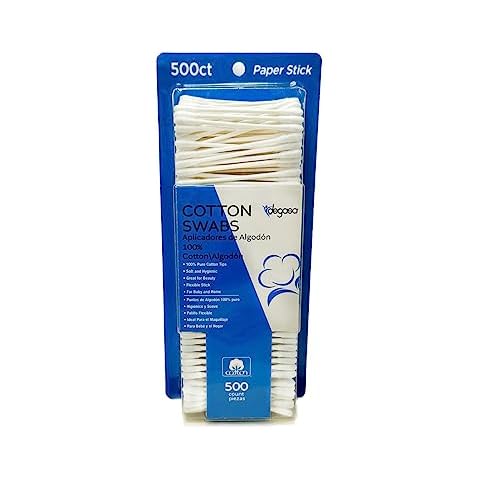 Degasa Premium Cotton Paper Swabs for Beauty and Household Tasks Original Cotton Swab Made With 100% Cotton 500 Count. Cover